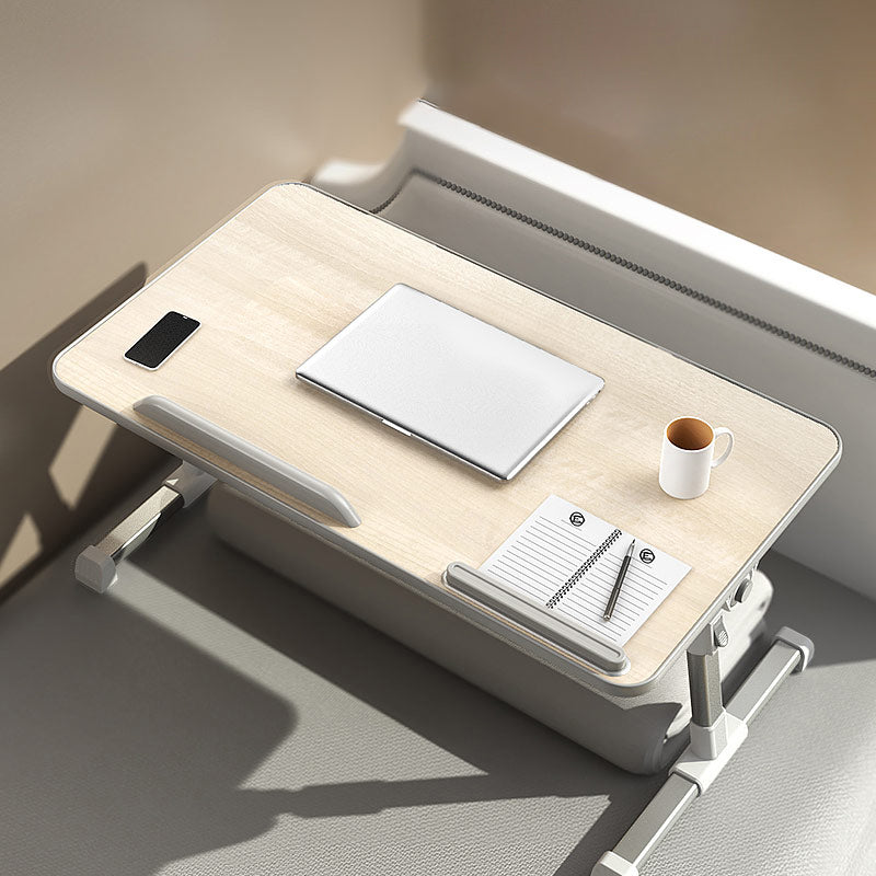 T-Shape Writing Desk Contemporary Artificial Wood and Metal Office Desk Folding Adjustable