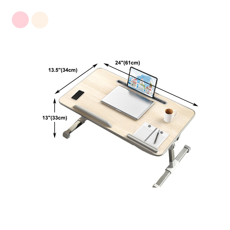T-Shape Writing Desk Contemporary Artificial Wood and Metal Office Desk Folding Adjustable