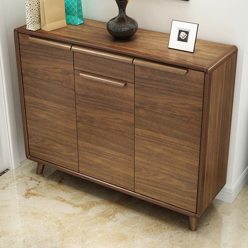 Industrial Wood Accent Cabinet Bar Pulls Straight Legs Cabinet
