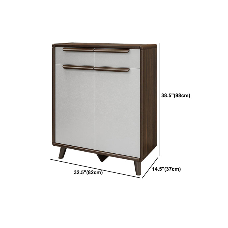 Industrial Wood Accent Cabinet Bar Pulls Straight Legs Cabinet