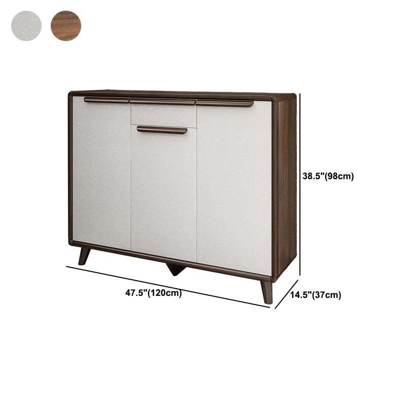 Industrial Wood Accent Cabinet Bar Pulls Straight Legs Cabinet
