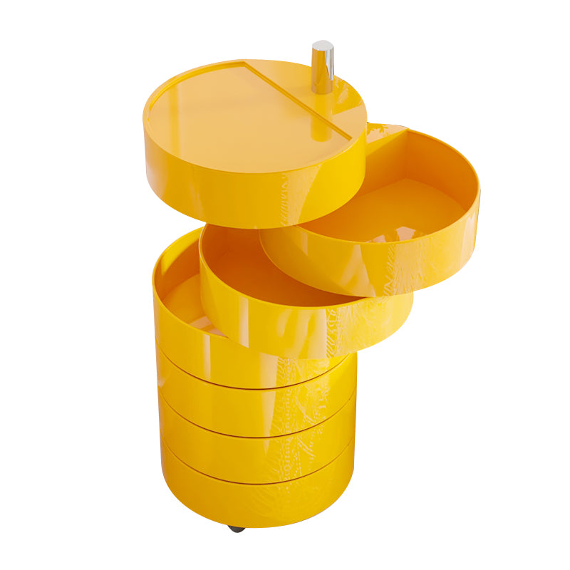 Modern Acrylic Nightstand Multi-level Storage Accent Table Nightstand for Living Room