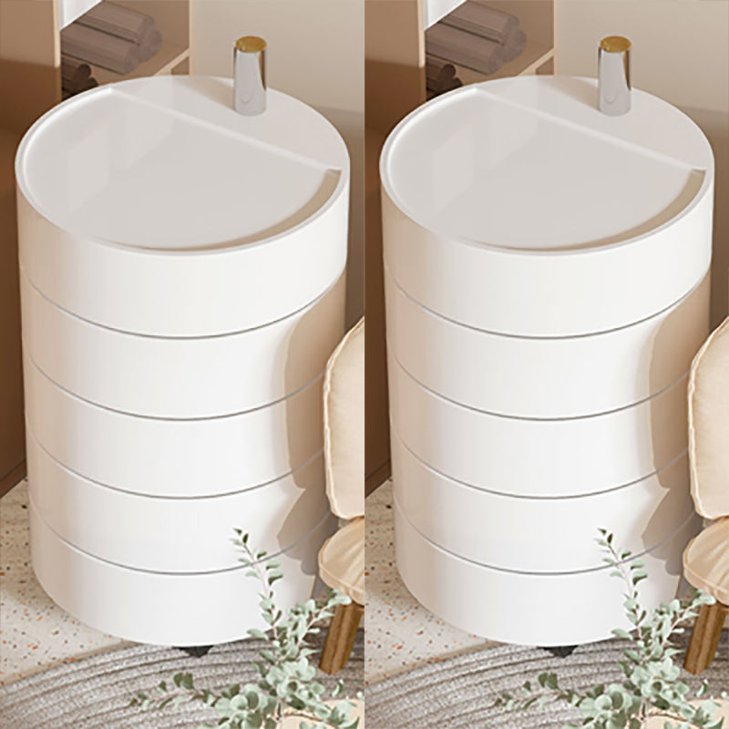 Modern Acrylic Nightstand Multi-level Storage Accent Table Nightstand for Living Room