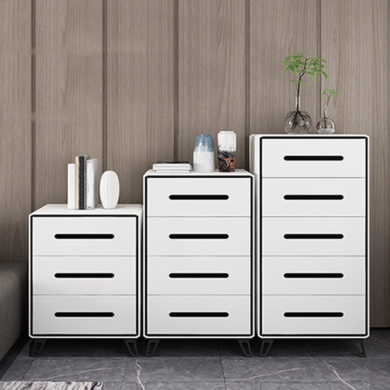 16" W Modern Storage Chest Dresser White Vertical Storage Chest with 3/4/5 Drawers