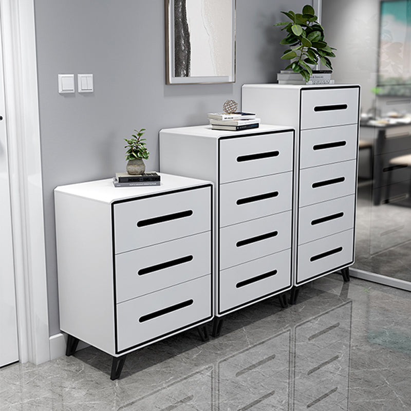 16" W Modern Storage Chest Dresser White Vertical Storage Chest with 3/4/5 Drawers