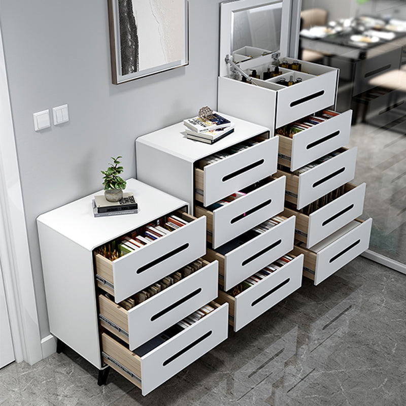 16" W Modern Storage Chest Dresser White Vertical Storage Chest with 3/4/5 Drawers