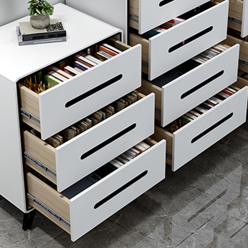 16" W Modern Storage Chest Dresser White Vertical Storage Chest with 3/4/5 Drawers