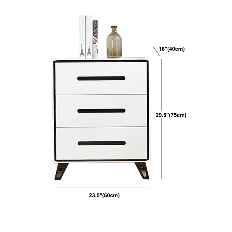 16" W Modern Storage Chest Dresser White Vertical Storage Chest with 3/4/5 Drawers
