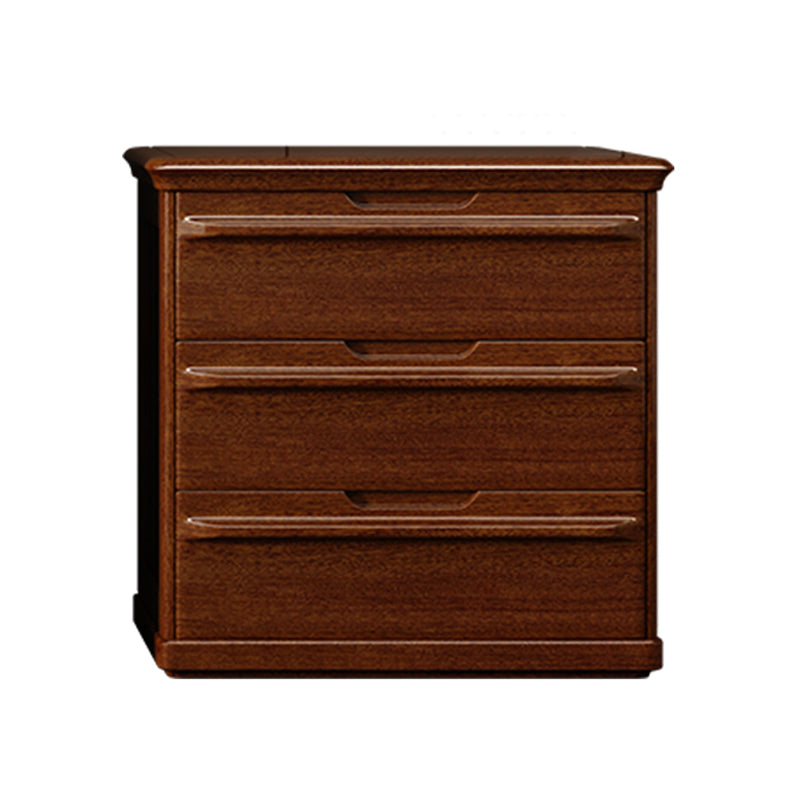 16.9" W Brown Storage Chest Dresser Walnut Vertical Storage Chest with Drawers