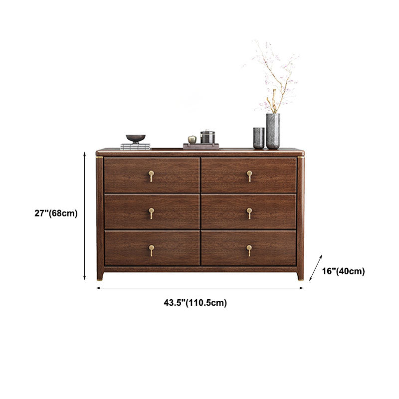 15.6-inch American Traditional Dresser Solid Wood Storage Chest Dresser