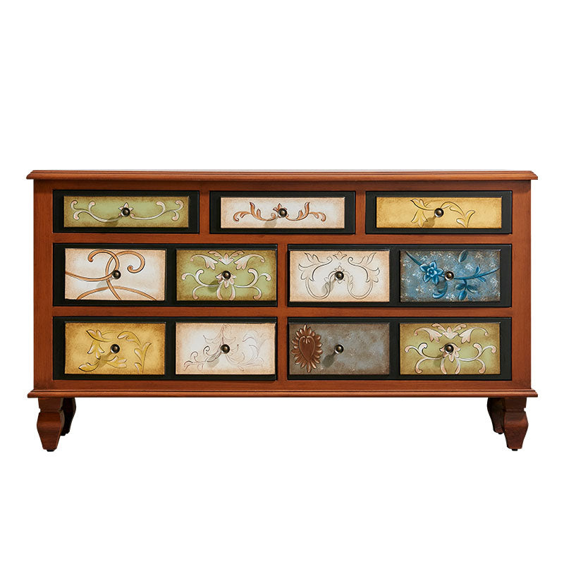 Coastal Style Storage Chest 7 Drawers Storage Chest Dresser for Bedroom