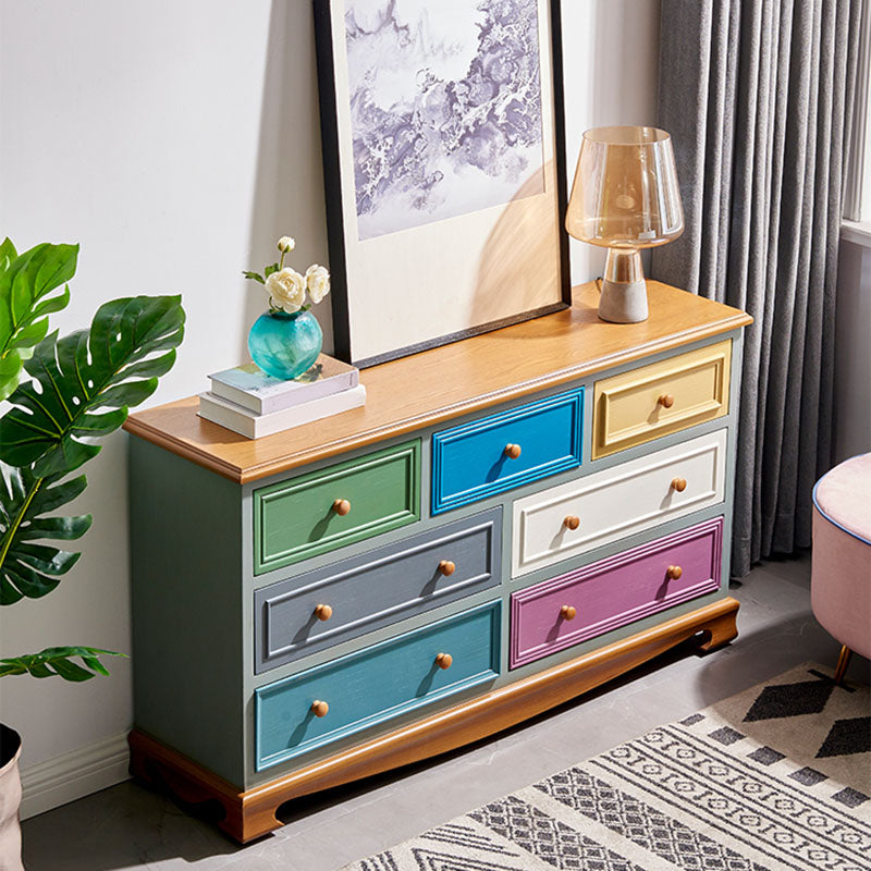 Coastal Style Storage Chest 7 Drawers Storage Chest Dresser for Bedroom