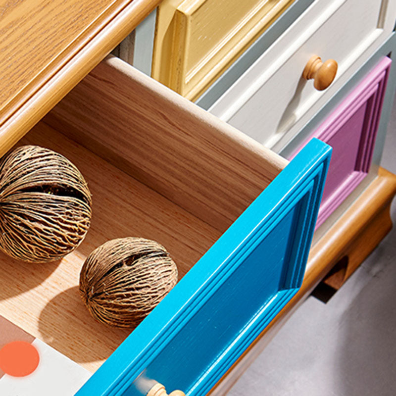 Coastal Style Storage Chest 7 Drawers Storage Chest Dresser for Bedroom