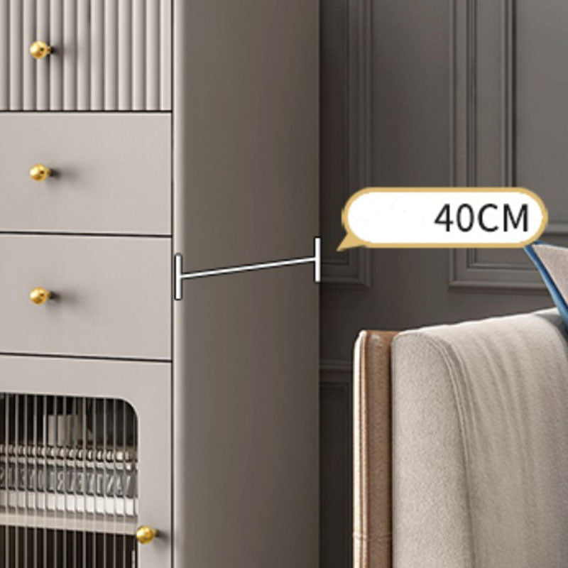 15.6-inch Width Glam Dresser Stone Storage Chest with 1/2/3 Drawers