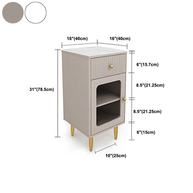15.6-inch Width Glam Dresser Stone Storage Chest with 1/2/3 Drawers