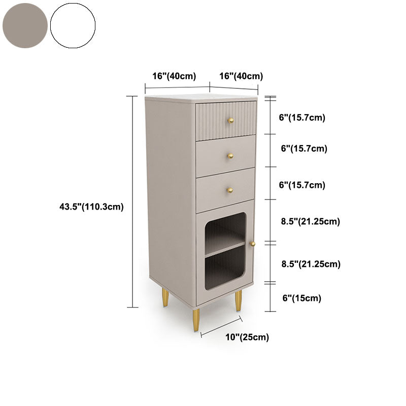 15.6-inch Width Glam Dresser Stone Storage Chest with 1/2/3 Drawers