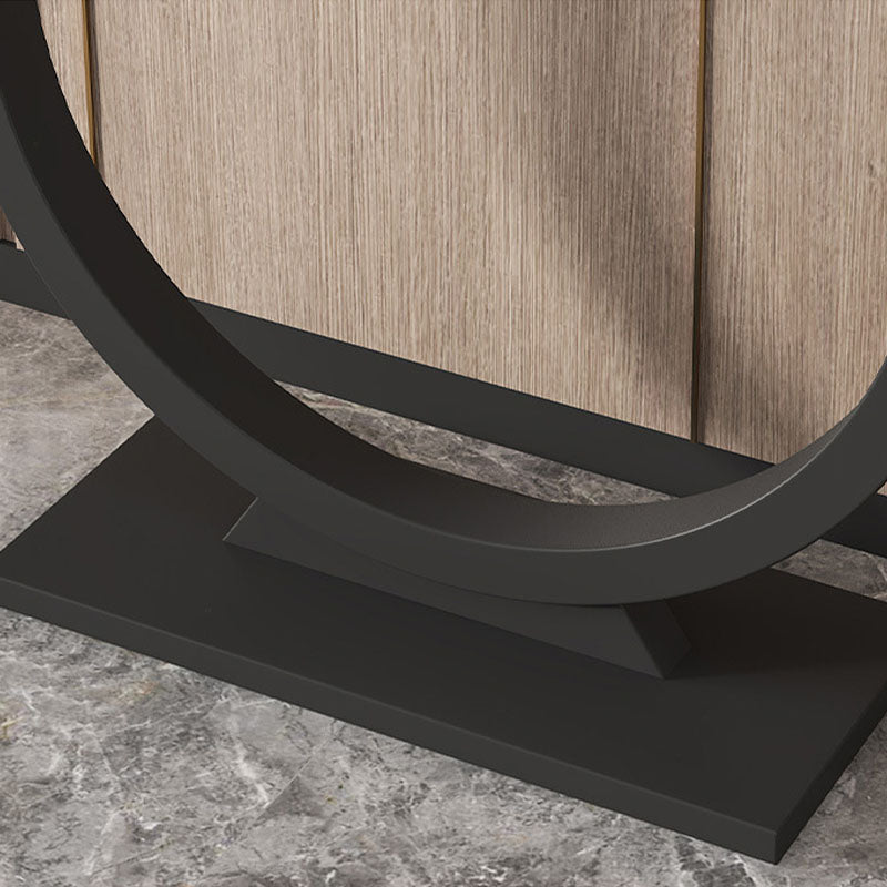 Modern Marble Console Sofa Table Rectangle Iron Console Accent Table for Hall