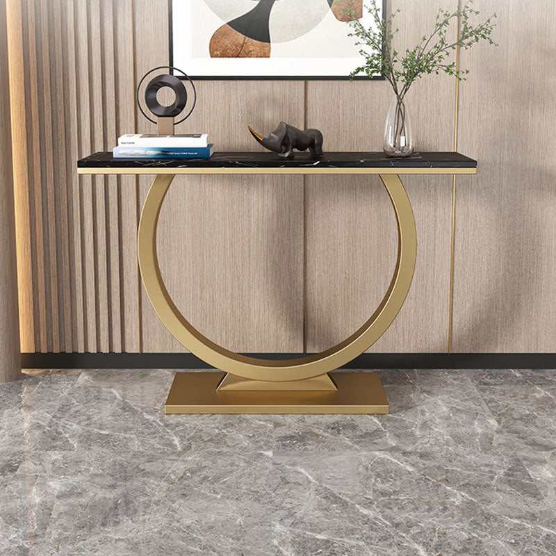 Modern Marble Console Sofa Table Rectangle Iron Console Accent Table for Hall