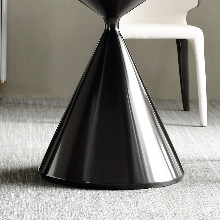 Stone Top Dining Table Modern Pedestal Dining Table for Home