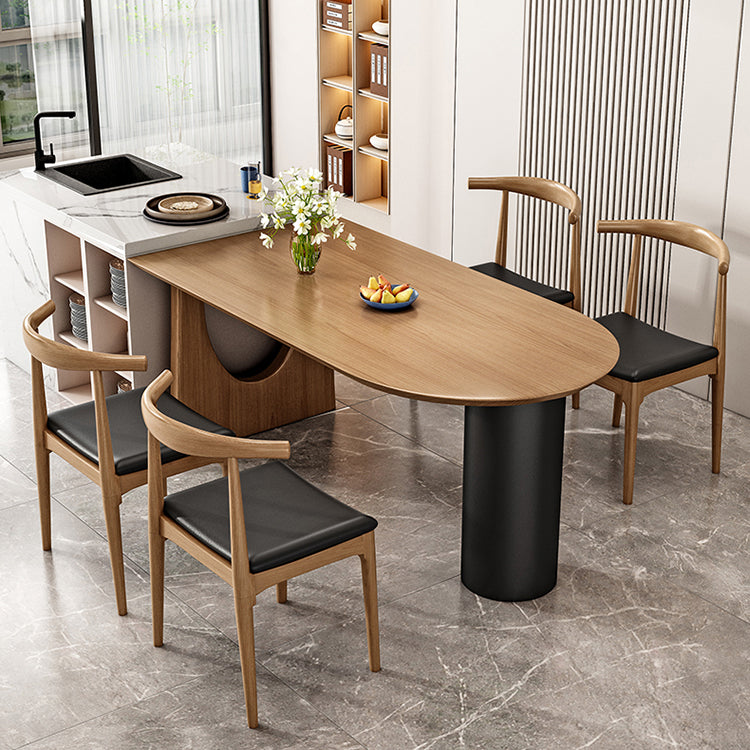 Pine Solid Wood Dining Table Free Form Dining Table for Dining Room