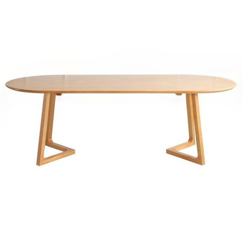 Modern Oval Dining Table Pine Solid Wood Dining Table for Kitchen