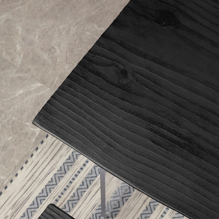 Wood Top Dining Table Traditional Luxury Table with Double Pedestal Base