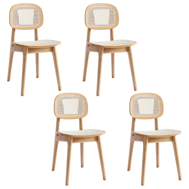 Open Back Dining Side Chair Traditional Solid Wood Side Chair Set