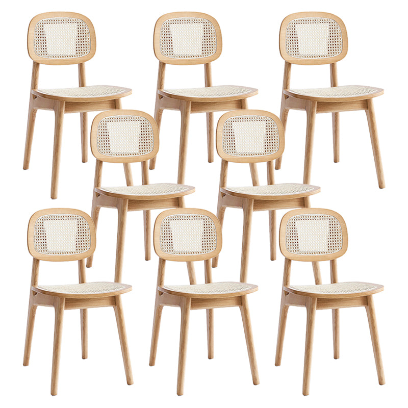 Open Back Dining Side Chair Traditional Solid Wood Side Chair Set