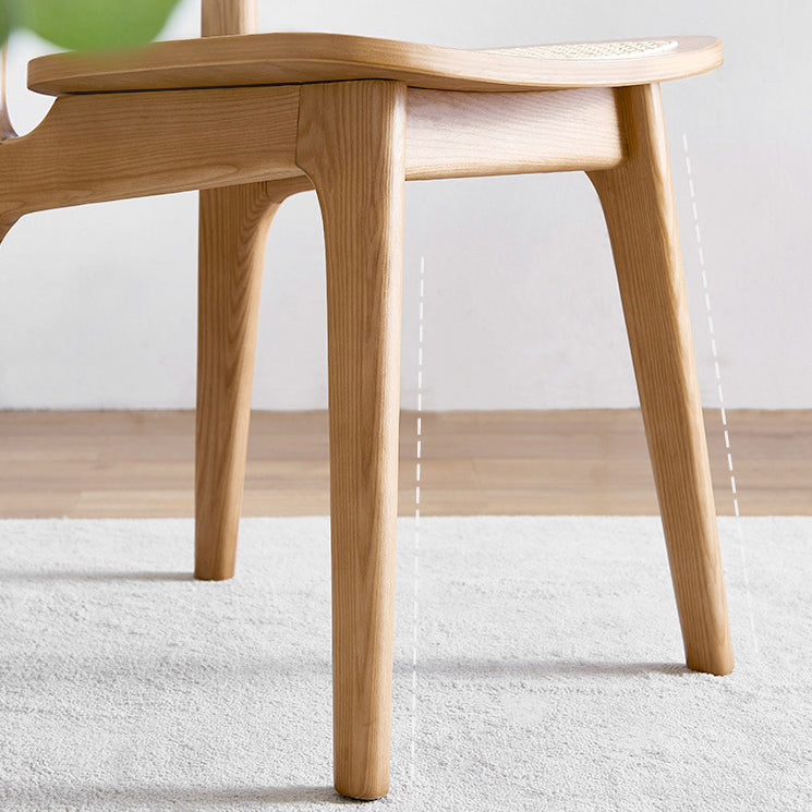 Open Back Dining Side Chair Traditional Solid Wood Side Chair Set