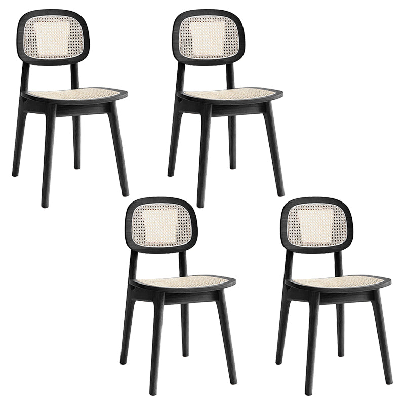 Open Back Dining Side Chair Traditional Solid Wood Side Chair Set