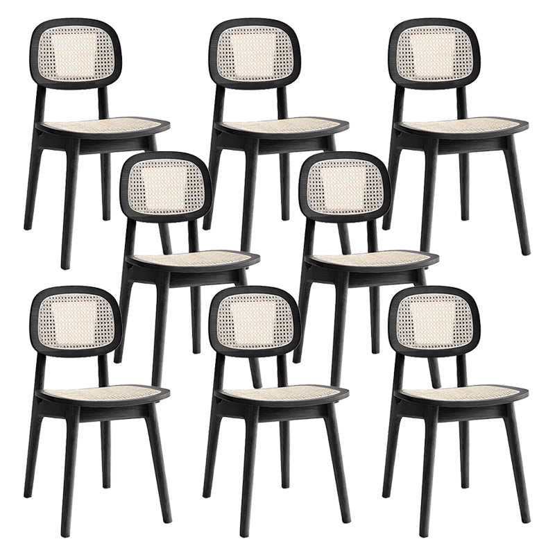 Open Back Dining Side Chair Traditional Solid Wood Side Chair Set