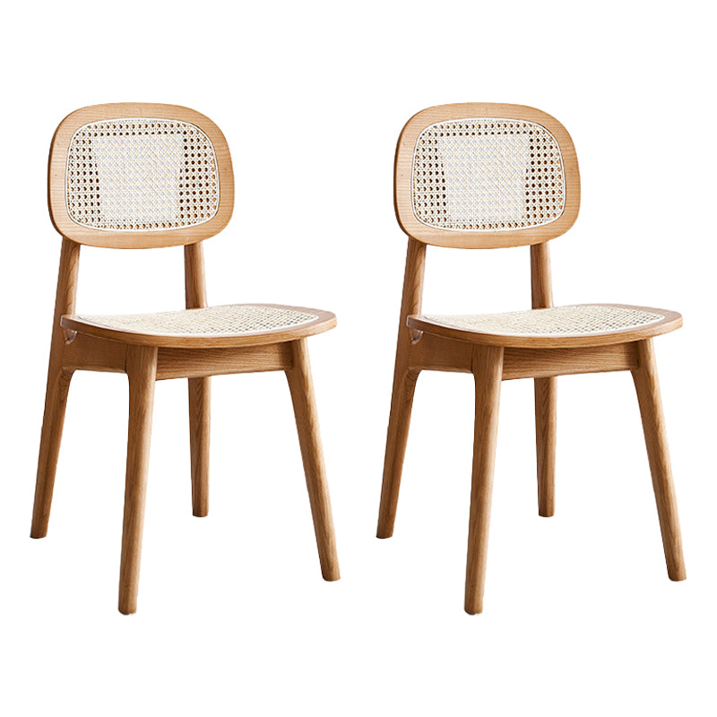 Open Back Dining Side Chair Traditional Solid Wood Side Chair Set