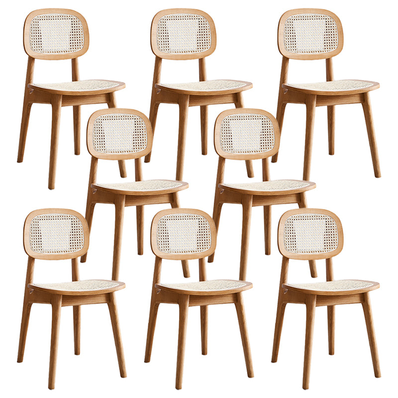 Open Back Dining Side Chair Traditional Solid Wood Side Chair Set