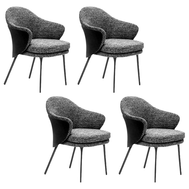 Contemporary Style Dining Chair Upholstered Dining Chair in Gray
