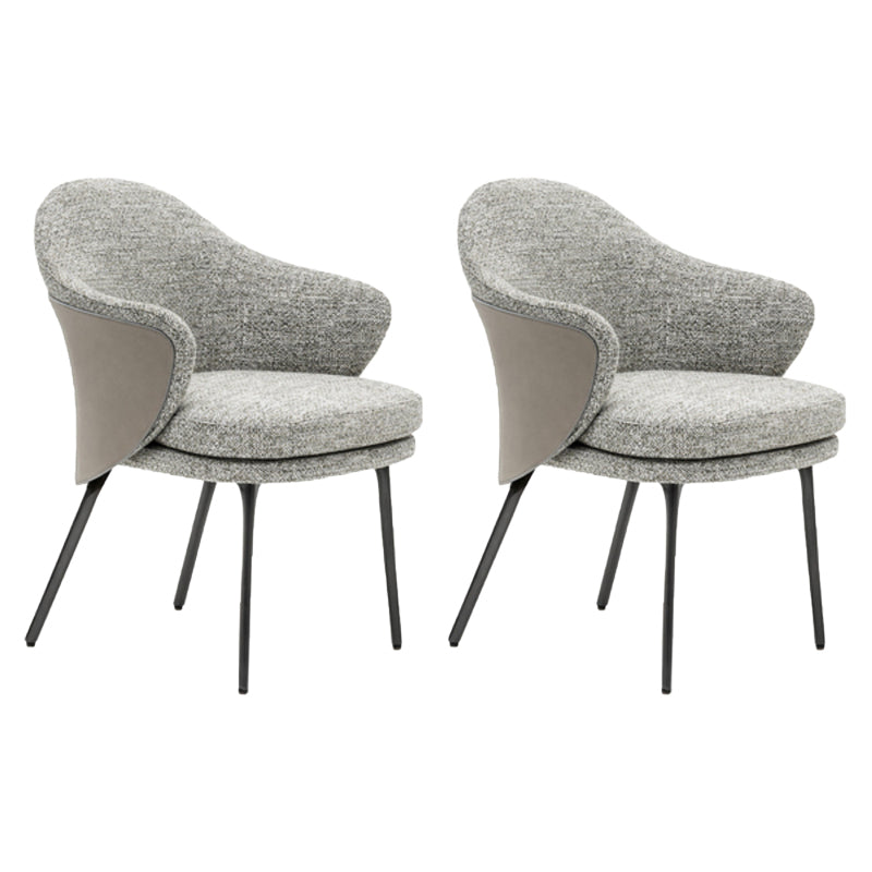 Contemporary Style Dining Chair Upholstered Dining Chair in Gray