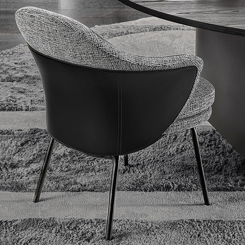 Contemporary Style Dining Chair Upholstered Dining Chair in Gray