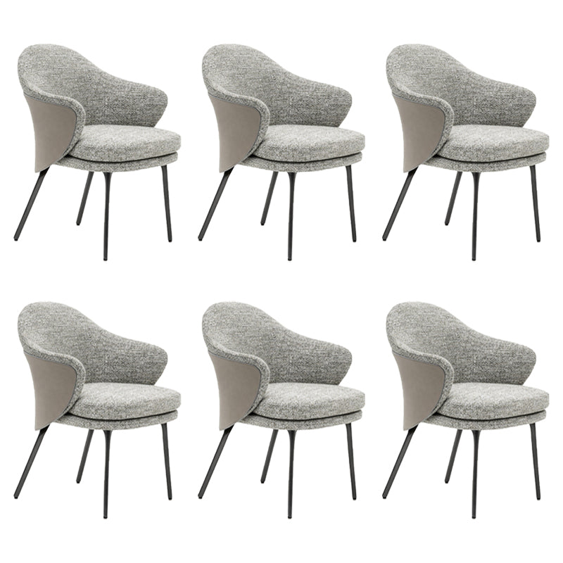 Contemporary Style Dining Chair Upholstered Dining Chair in Gray