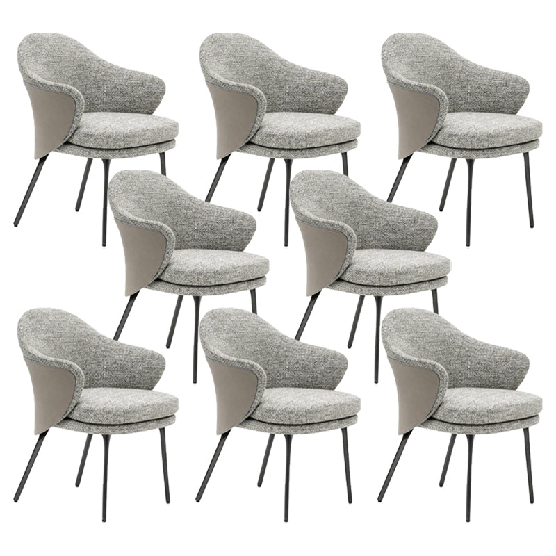 Contemporary Style Dining Chair Upholstered Dining Chair in Gray