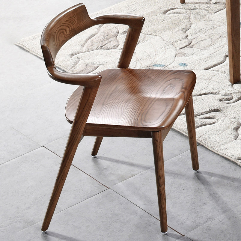 Solid Wood Dining Arm Chair Traditional Dining Accent Chair for Home