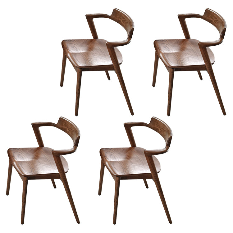 Solid Wood Dining Arm Chair Traditional Dining Accent Chair for Home