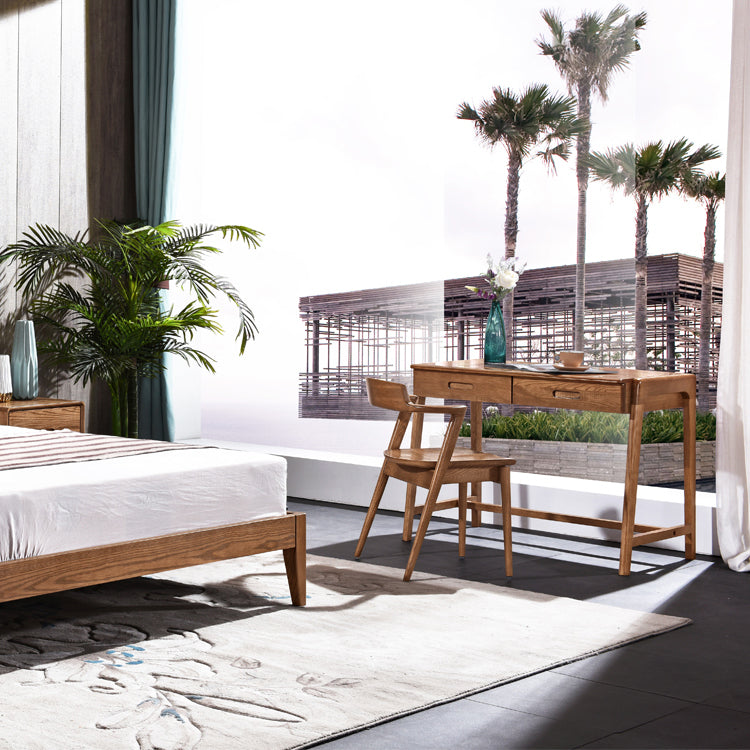 Solid Wood Dining Arm Chair Traditional Dining Accent Chair for Home