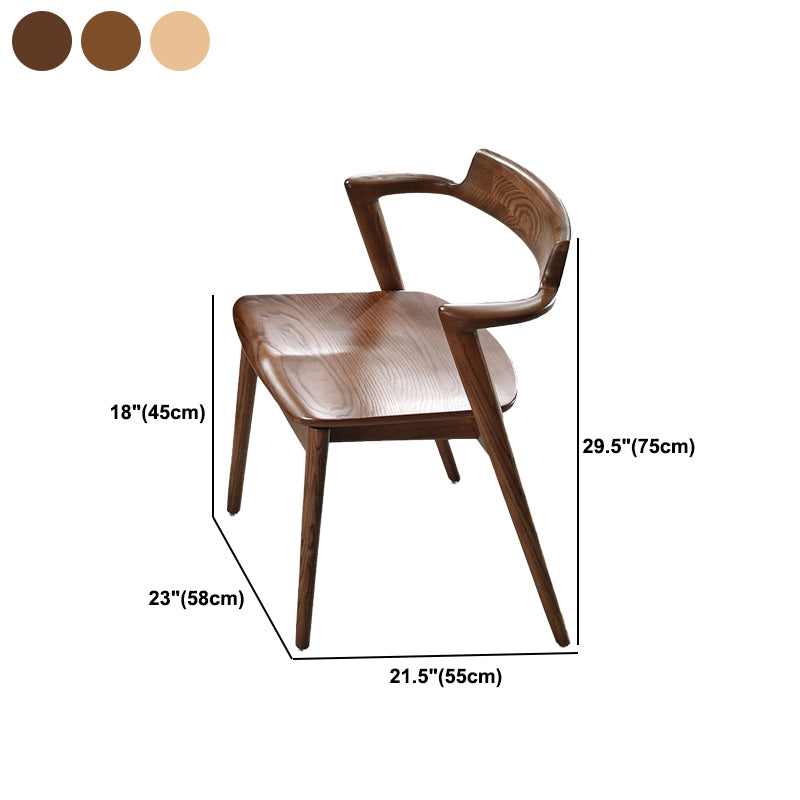 Solid Wood Dining Arm Chair Traditional Dining Accent Chair for Home