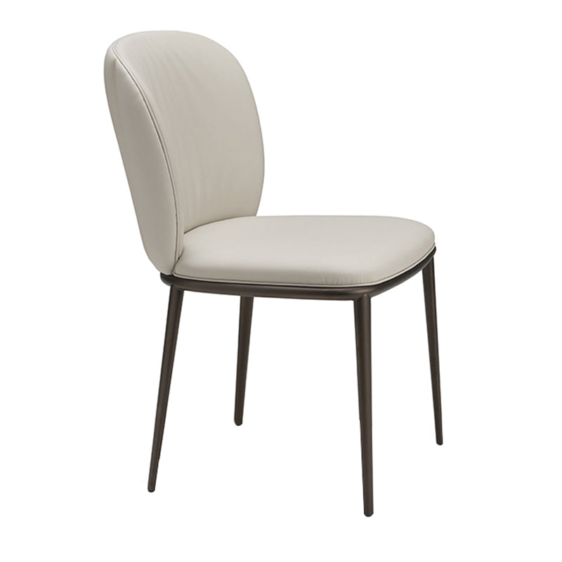 Modern Dining Chairs Armless Dining Chairs with Metal Legs for Kitchen