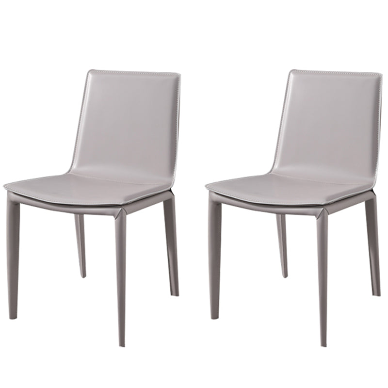 Modern Dining Chairs Armless Dining Chair with Metal Legs for Kitchen