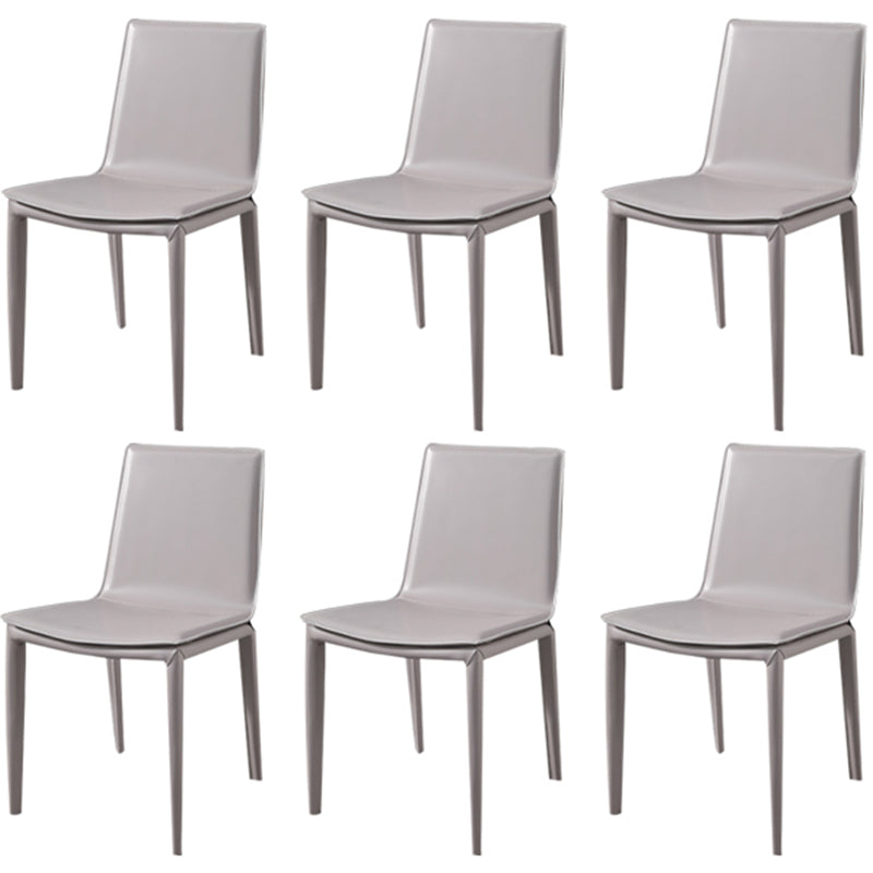 Modern Dining Chairs Armless Dining Chair with Metal Legs for Kitchen