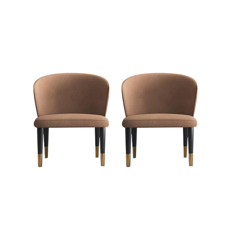 Modern Dining Chairs Armless Dining Chair with Wooden Legs for Kitchen