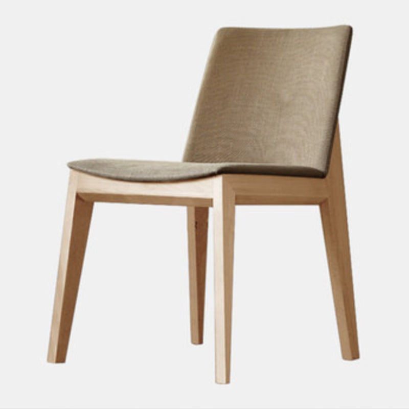 Solid Wood Armless Dining Chairs Upholstered Dining Accent Chair