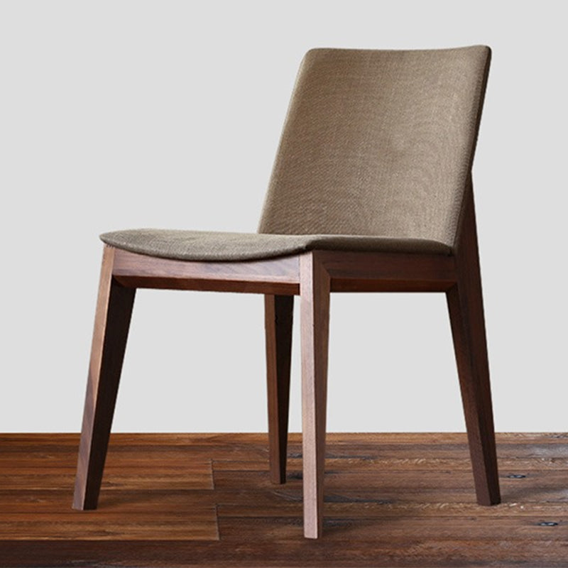 Solid Wood Armless Dining Chairs Upholstered Dining Accent Chair