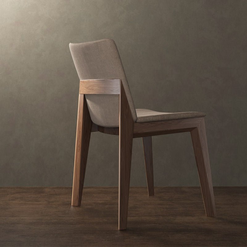 Solid Wood Armless Dining Chairs Upholstered Dining Accent Chair