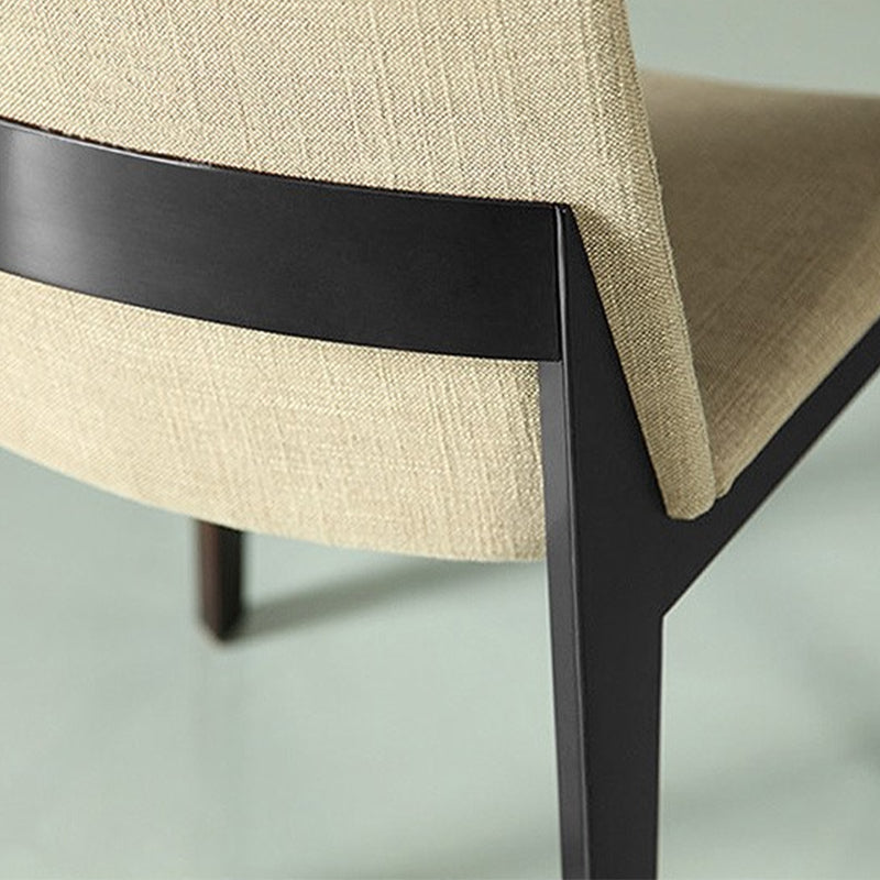 Solid Wood Armless Dining Chairs Upholstered Dining Accent Chair